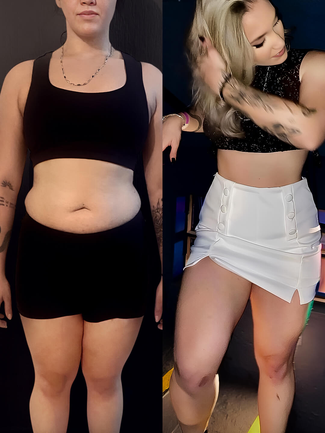 Antes e Depois Aluna